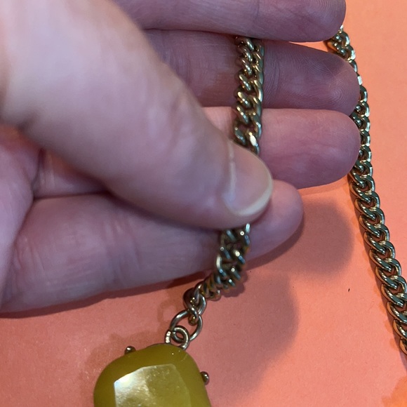 Women's Statement Necklace, Green, Yellow, Teal  22" - Picture 8 of 8